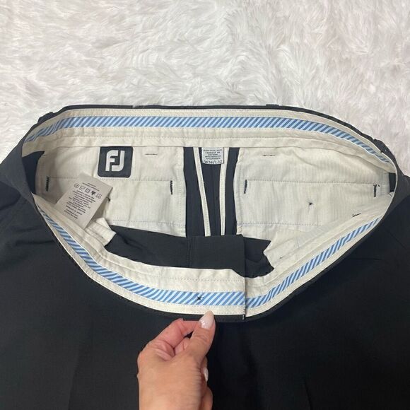 FootJoy FJ Mens Tour Performance Golf Pants 36x32 Black Dress Casual - Picture 2 of 10